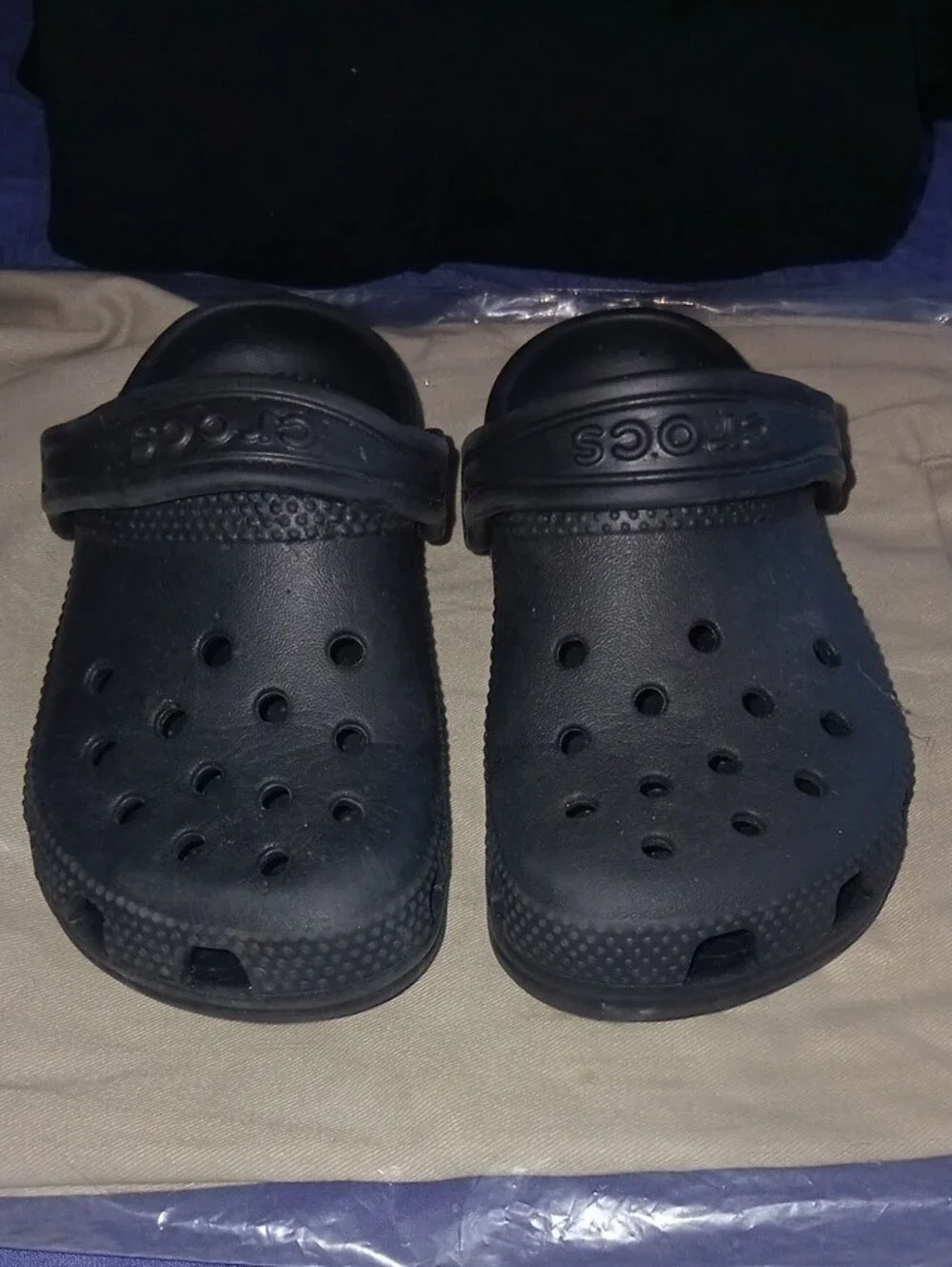 CROCS Kids Black Slip-On Clog Shoes